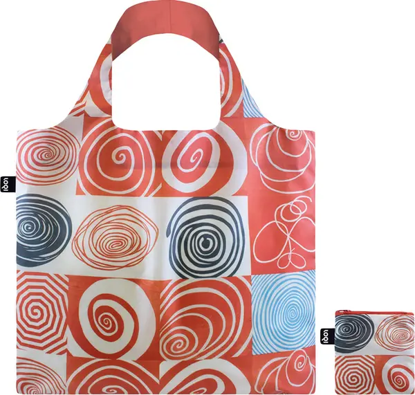 LOQI Loqi Louise Bourgeois - Spiral Grids Recycled Bag Unisex - Ruksaci i torbe LOQI - Crvena - LB.SP-One-size - Size: One size