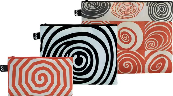 LOQI Loqi Louise Bourgeois - Spirals Recycled Zip Pocket Set Unisex - Ruksaci i torbe LOQI - Velikobojan - ZP.LB-One-size - Size: One size
