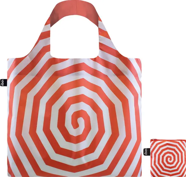 LOQI Loqi Louise Bourgeois - Spirals Red Recycled Bag Unisex - Ruksaci i torbe LOQI - Crvena - LB.SR-One-size - Size: One size