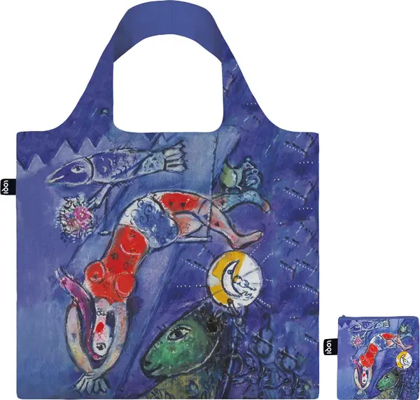 LOQI Loqi Marc Chagall - The Blue Circus Recycled Bag Unisex - Ruksaci i torbe LOQI - Plava - MC.BC-One-size - Size: One size