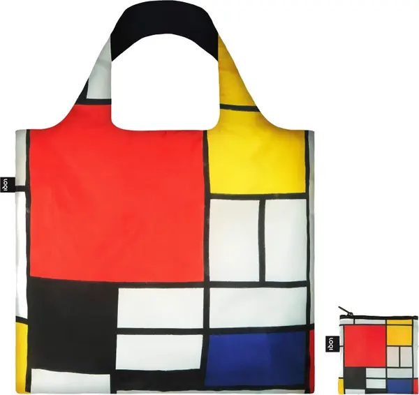LOQI Loqi PIET MONDRIAN Composition with Red, Yellow, Blue and Black Recycled Bag Unisex - Ruksaci i torbe LOQI - Velikobojan - PM.CO.R-One-size - Size: On