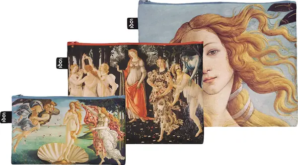 LOQI Loqi Sandro Botticelli - Birth of Venus, Primavera, Portrait of Venus Recycled Zip Pockets Unisex - Ruksaci i torbe LOQI - Velikobojan - ZP.SB-One-siz