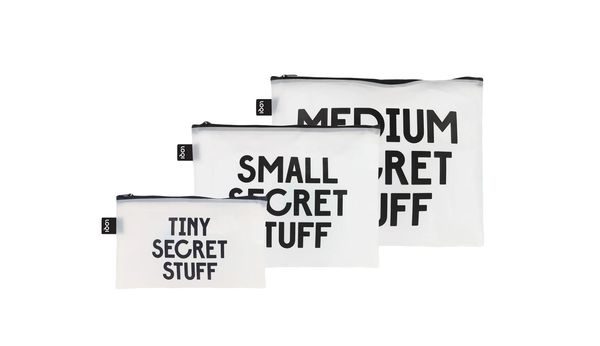 Loqi LOQI - Snask - Secret and Classified Transparent Zip Pockets