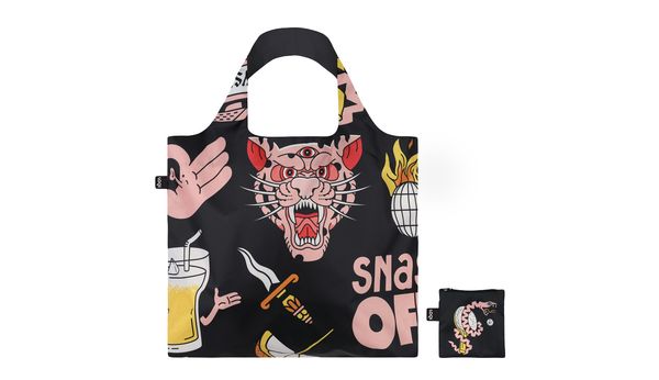Loqi Loqi Snask Tiger Snake Black Recycled Bag