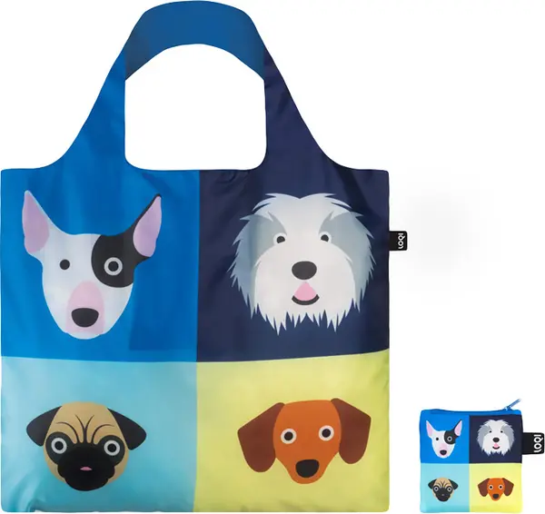 LOQI Loqi STEPHEN CHEETHAM Dogs Recycled Bag Unisex - Ruksaci i torbe LOQI - Plava - SC.DO.R-One-size - Size: One size