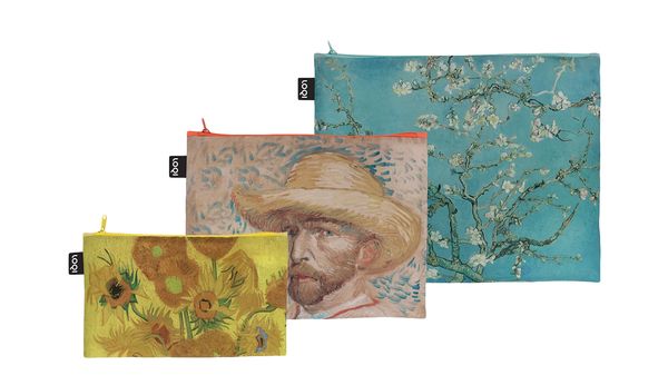 Loqi Loqi Vincent van Gogh - Sunflowers, Self-Portrait, Almond Blossom Recycled Zip Pockets