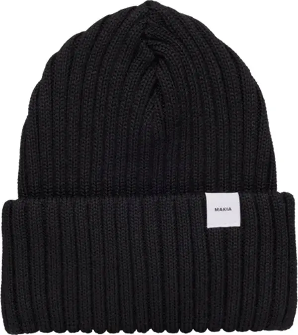 Makia Makia Eerik Beanie Unisex - Glavni pokrivači Makia - Crna - U82134_999-One-size - Size: One size
