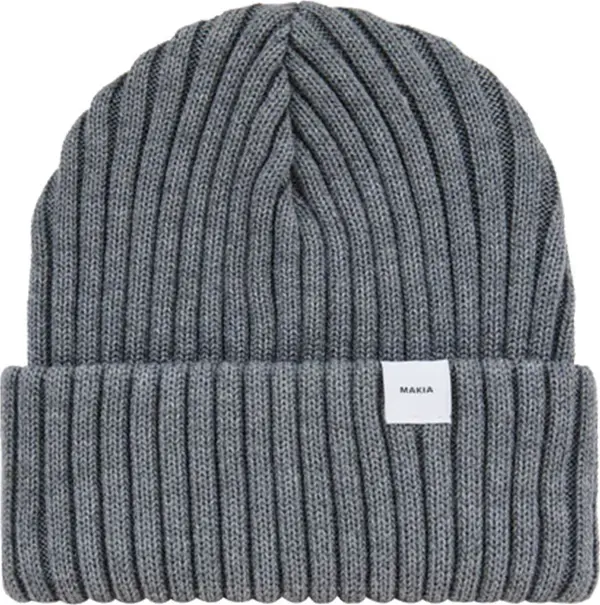 Makia Makia Eerik Beanie Unisex - Glavni pokrivači Makia - Siva - U82134_962-One-size - Size: One size