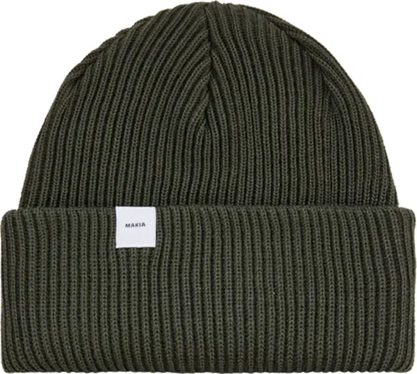 Makia Makia Merino Beanie Unisex - Glavni pokrivači Makia - Zelena - U82052_767-One-size - Size: One size