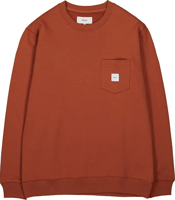 Makia Makia Square Pocket Sweatshirt M Muškarci - Dukserice i džemperi s kapulja Makia - Crvena - M41073_375-XL - Size: XL