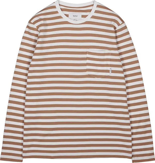 Makia Makia Verkstad Long Sleeve W Žene - Majice Makia - Svijetlo smeđa - W24026_137-S - Size: S