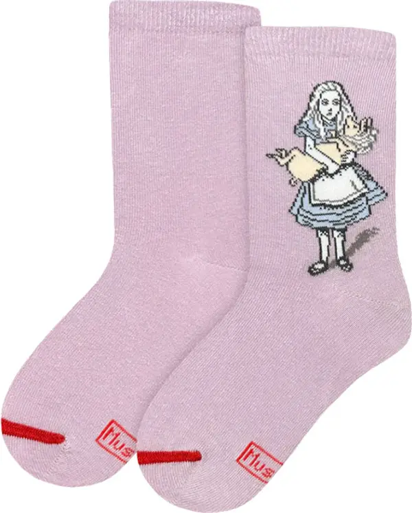 MuseARTa MuseARTa John Tenniel - Alice, the Flamingo and the Pig Unisex - Nogavice MuseARTa - Roza - JT-AF04-06-31-34 - Size: 31-34