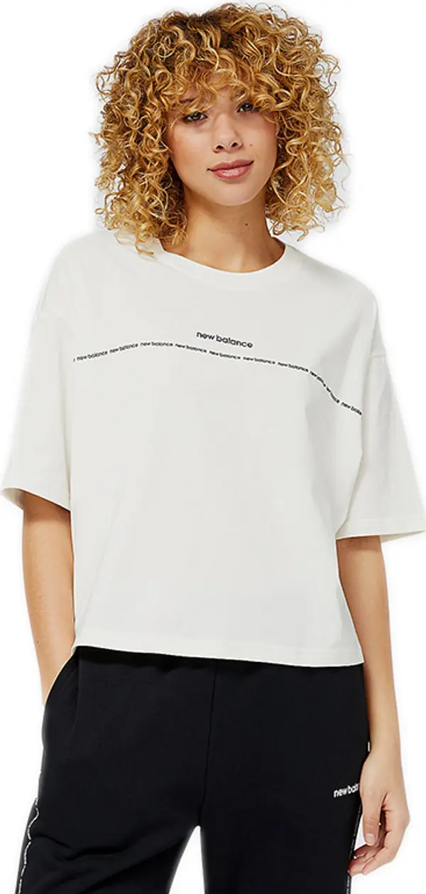 New Balance New Balance Essentials Winter Story Tee Žene - Majice New Balance - Bijela - WT23519SST-M-1 - Size: M