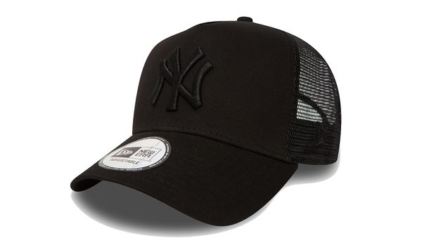 New Era New Era Yankees Clean Black A-Frame Trucker Cap