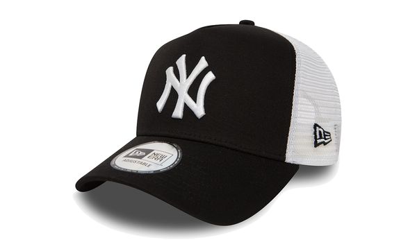 New Era New Era Yankees Clean Black A-Frame Trucker Cap