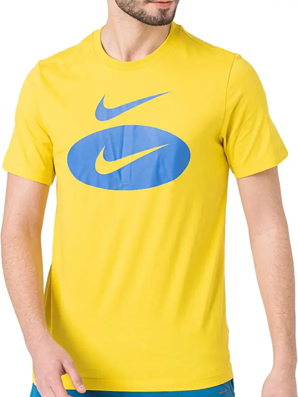 Nike Nike Nsw Swoosh Oval T-Shirt Muškarci - Majice Nike - Žuta - DM6343-709-S - Size: S