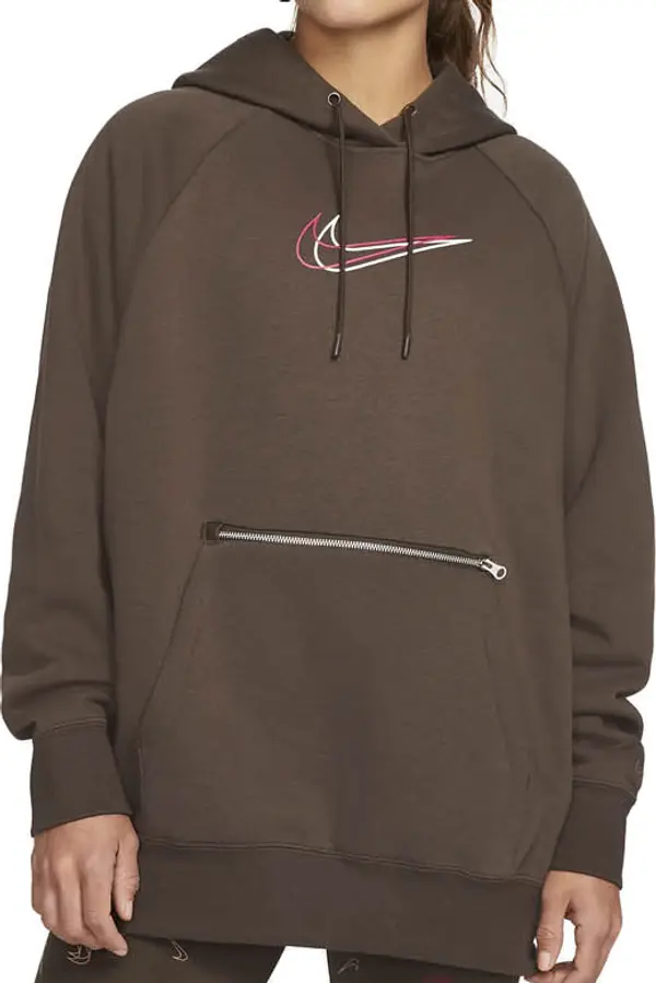Nike Nike Sportswear Hoodie Žene - Dukserice i džemperi s kapulja Nike - Smeđa - DO2566-237-M - Size: M