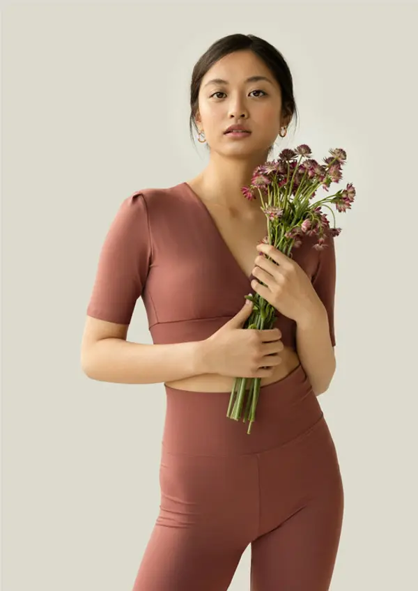 Norba Clothing Norba Barre Top Rosewood Žene - Majice Norba Clothing - Roza - NRB-BT-3-r-M - Size: M