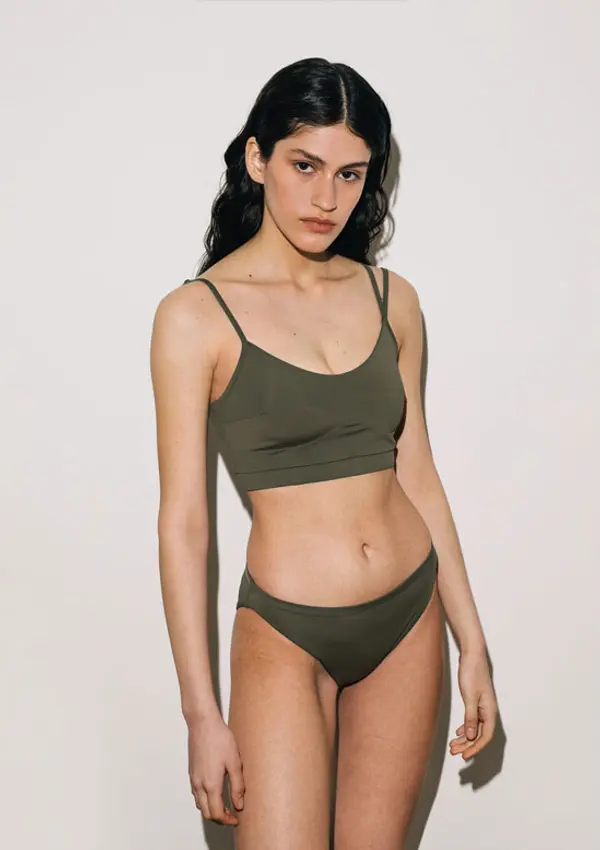 Norba Clothing Norba Split Swim Top Green Žene - Dolje Norba Clothing - Zelena - NRB-SB-G-XS - Size: XS