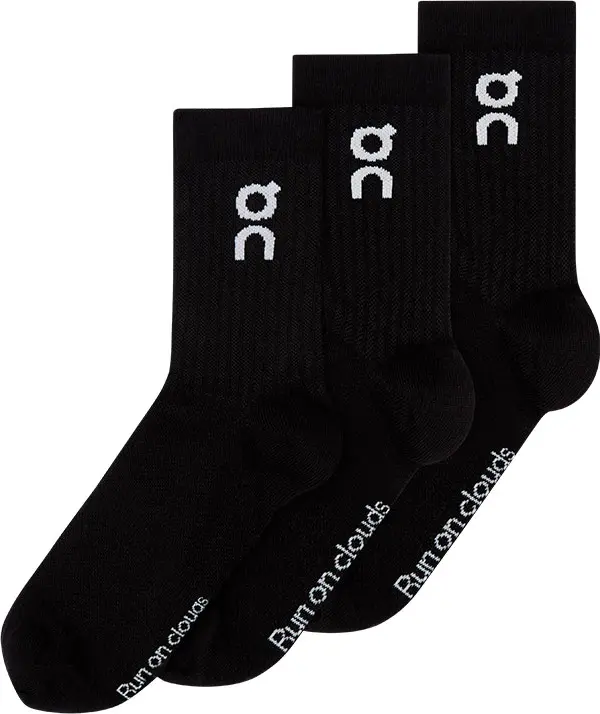 On On Logo Sock High 3P Unisex - Nogavice On - Crna - 2UF10310553-XS - Size: XS
