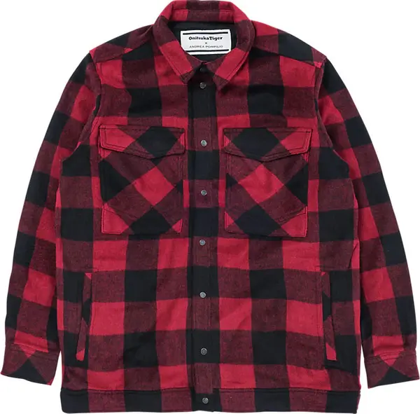 Onitsuka Tiger Onitsuka Tiger Flane Shirt Unisex - košulja Onitsuka Tiger - Crvena - 2181A036-600-L - Size: L