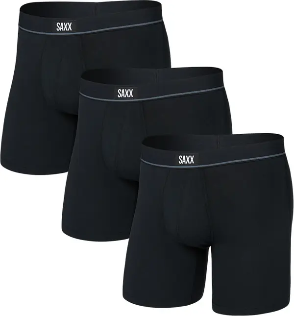 Saxx Saxx Essential Cotton BB Fly 3PK Muškarci - Dolje Saxx - Crna - SXPP3EC-BLK-M - Size: M