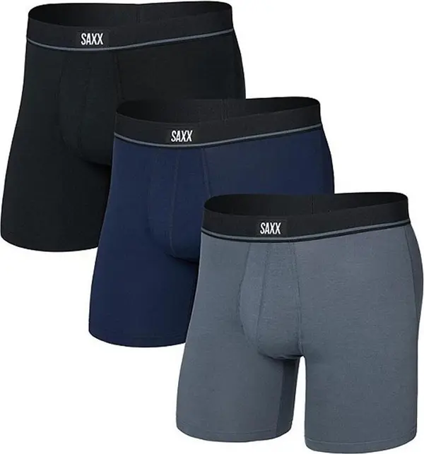 Saxx Saxx Essential Cotton BB Fly 3PK Muškarci - Dolje Saxx - Velikobojan - SXPP3EC-BGN-M - Size: M