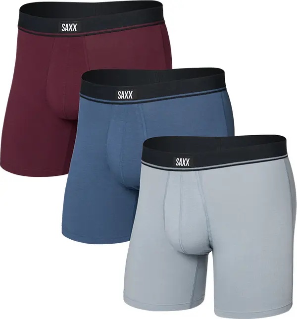 Saxx Saxx Essential Cotton BB Fly 3PK Muškarci - Dolje Saxx - Velikobojan - SXPP3EC-TIM-M - Size: M