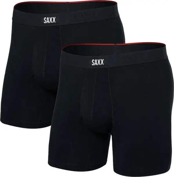Saxx Saxx Vibe Xtra (2Pack) Soft Comfort Boxer Brief 6" Muškarci - Dolje Saxx - Crna - SXPP2VX-BLK-L - Size: L