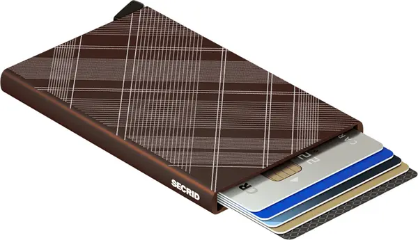 Secrid Secrid Cardprotector Laser tartan Brown Unisex - Novčanik Secrid - Smeđa - CLa-Tartan-brown-One-size - Size: One size