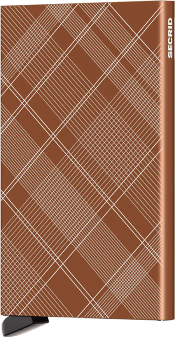 Secrid Secrid Cardprotector Laser Tartan Rust Unisex - Novčanik Secrid - Svijetlo smeđa - CLa-Tartan-Rust-One-size - Size: One size