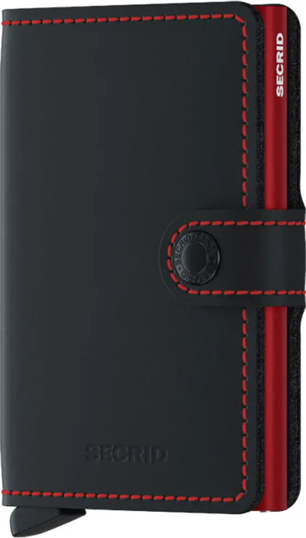 Secrid Secrid Miniwallet Matte Black & Red Unisex - Novčanik Secrid - Crna - MM-Black-Red-One-size - Size: One size