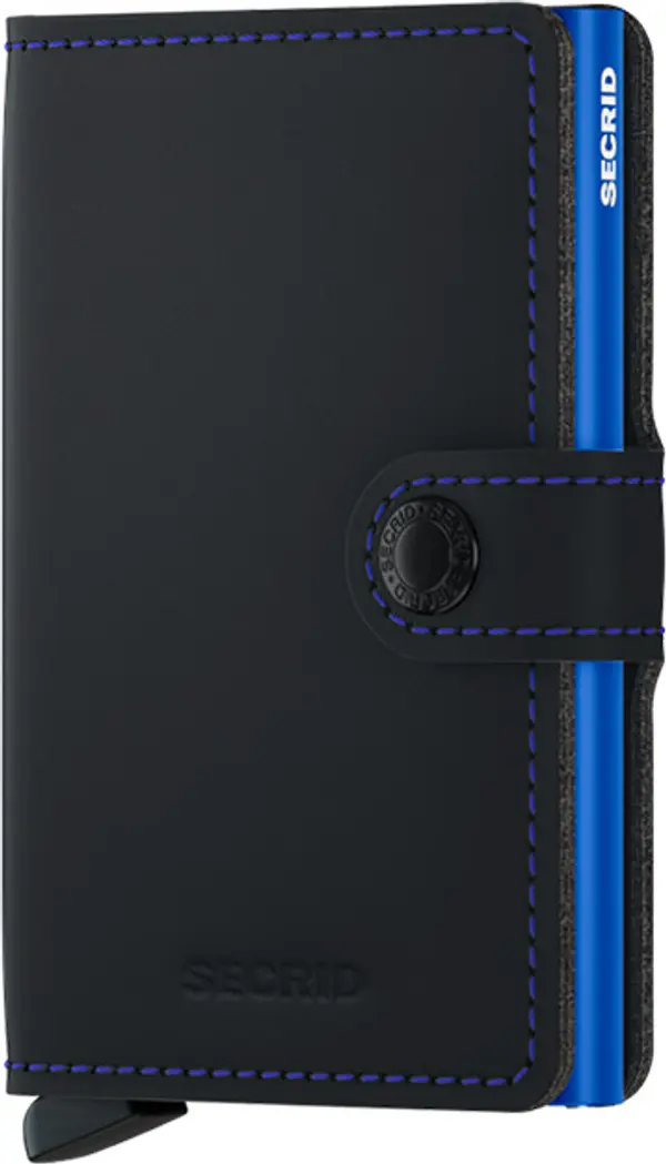 Secrid Secrid Miniwallet Matte Black-Blue Unisex - Novčanik Secrid - Bezbojan - MM-Black-Blue-One-size - Size: One size
