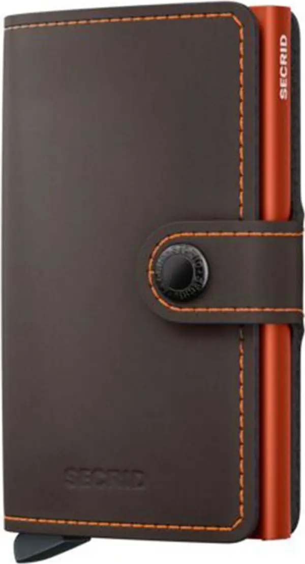 Secrid Secrid Miniwallet Matte Trufﬂe & Orange Unisex - Novčanik Secrid - Narančasta - MM-Trufﬂe-Orange-One-size - Size: One size