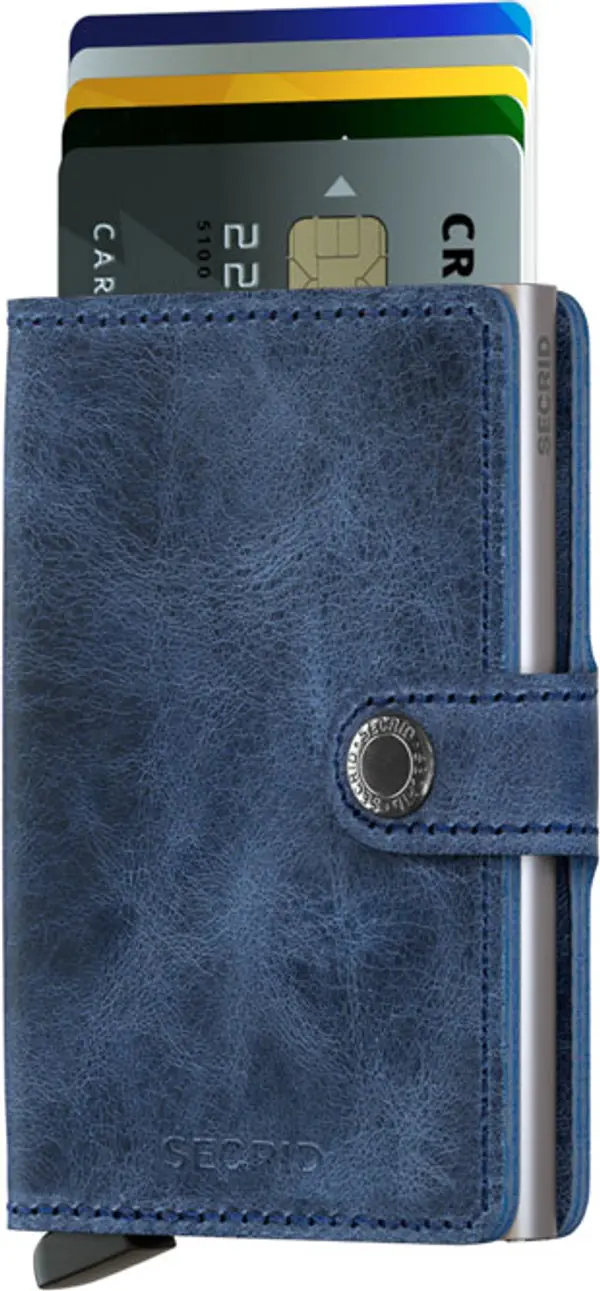 Secrid Secrid Miniwallet Vintage Blue Unisex - Novčanik Secrid - Plava - MV-Blue-One-size - Size: One size