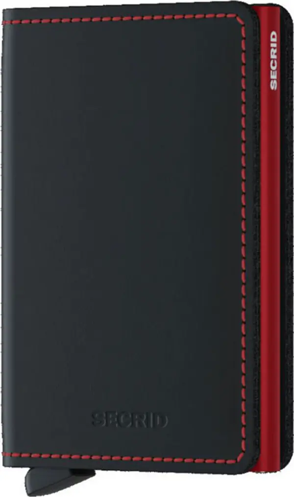 Secrid Secrid Slimwallet Matte Black & Red Unisex - Novčanik Secrid - Crna - SM-Black-Red-One-size - Size: One size