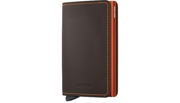 Secrid Secrid Slimwallet Matte Trufﬂe & Orange