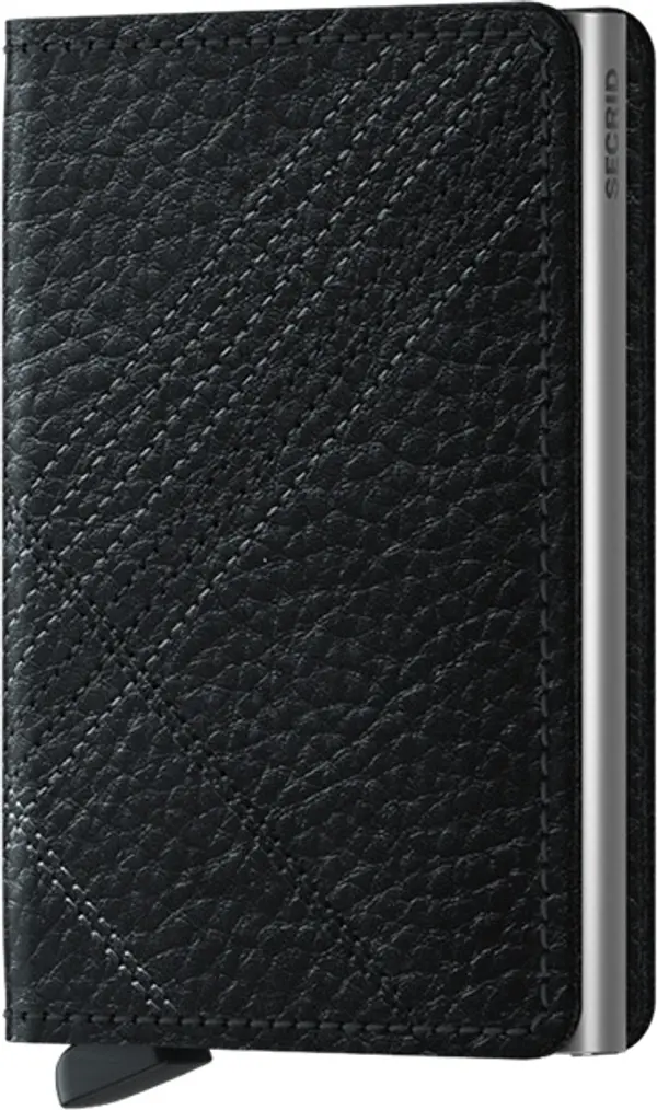 Secrid Secrid Slimwallet Stitch Linea Black Unisex - Novčanik Secrid - Crna - SSt-Linea-Black-One-size - Size: One size
