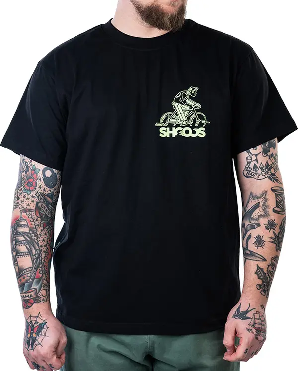 Shooos Shooos Pedal Power Black Tee Unisex - Majice Shooos - Crna - 4130-paliblk-S - Size: S