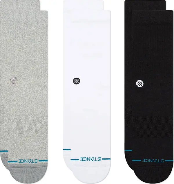 Stance Stance Icon Crew Sock 3 Pack Unisex - Nogavice Stance - Velikobojan - M556D18ICP-MUL-L - Size: L