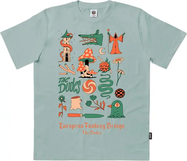 The Dudes The Dudes European Fantasy Design Classic T-Shirt Aloe Muškarci - Majice The Dudes - Tirkiz - 10073103-M - Size: M