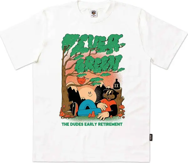 The Dudes The Dudes Evergreen Seasonal T-Shirt Muškarci - Majice The Dudes - Bijela - 10003901-XL - Size: XL