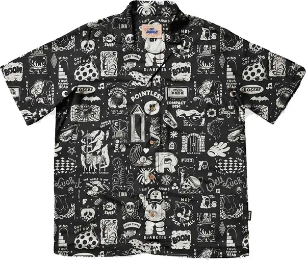 The Dudes The Dudes Flashy Pattern Hawaiian Shirt Muškarci - košulja The Dudes - Crna - 10037462-M - Size: M
