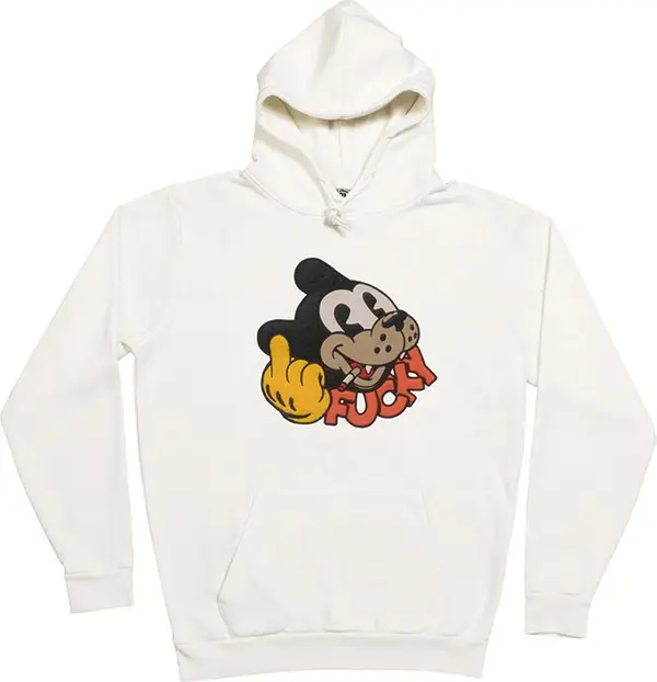 The Dudes The Dudes Fucky Classic Hoody Almond Milk Muškarci - Dukserice i džemperi s kapulja The Dudes - Bijela - 111667-SS24-L - Size: L