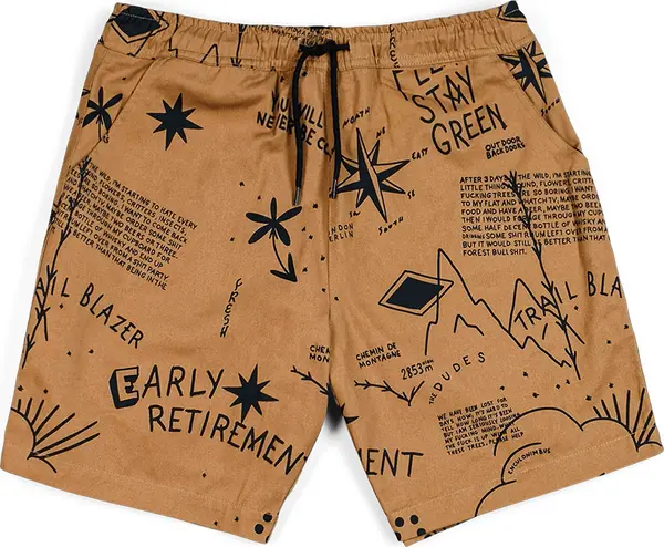 The Dudes The Dudes Trail Blazer Shorts Muškarci - Dolje The Dudes - Smeđa - 1001537-Spring23-M - Size: M