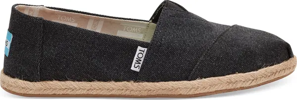 Toms Toms Black Washed Canvas Alpargata Žene - Tenisice Toms - Crna - 10009751-4.5UK - Size: 4.5