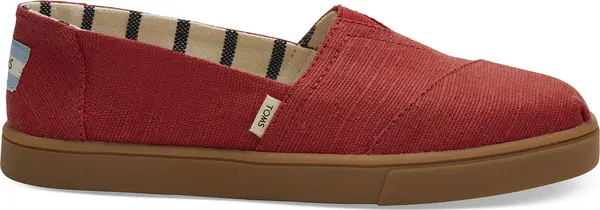 Toms Toms Red Canvas Women's Cupsole Alpargatas Žene - Tenisice Toms - Crvena - 10013473-4 - Size: 4