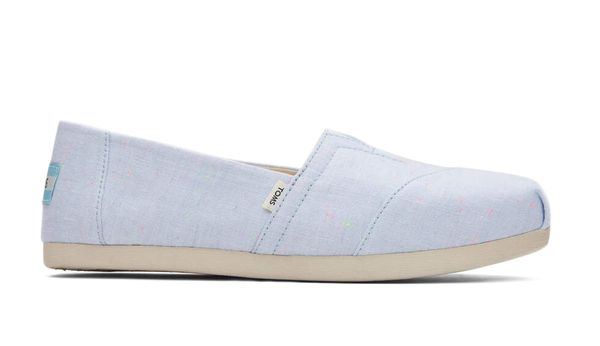 Toms Toms Alpargata Light Blue Speckled Linene Wmn