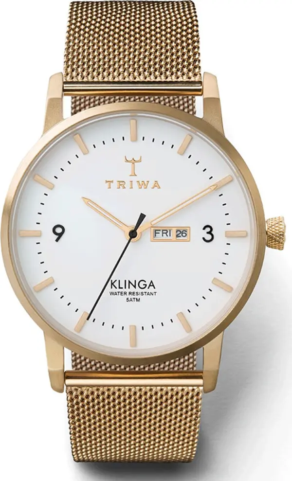 Triwa Triwa Ivory Klinga Gold Mesh  Unisex - Satovi Triwa - Žuta - KLST103-ME021313-One-size - Size: One size
