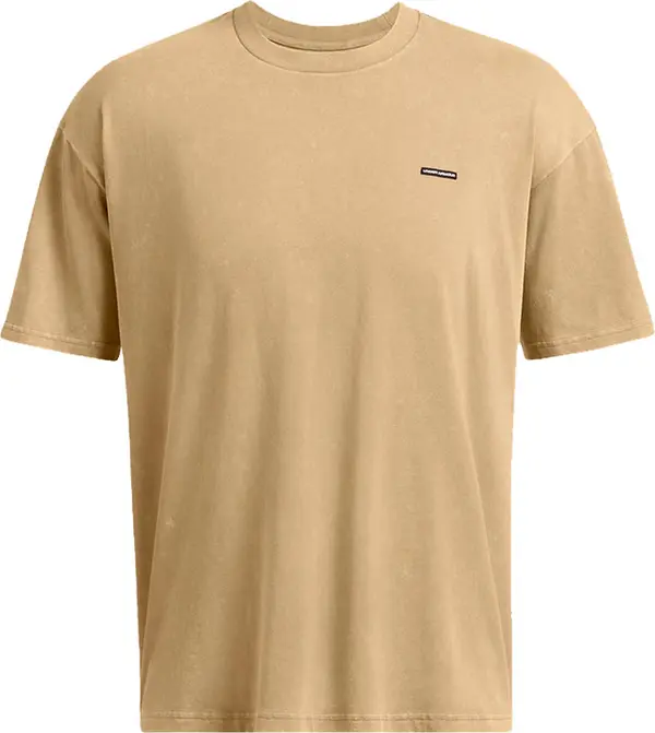 Under Armour Under Armour M Icon Heavyweight Oversized Logo Wash Short Sleeve Muškarci - Majice Under Armour - Smeđa - 1389147-263-L - Size: L